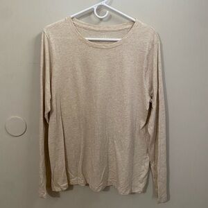Time and Tru Light Tan Long Sleeve Top